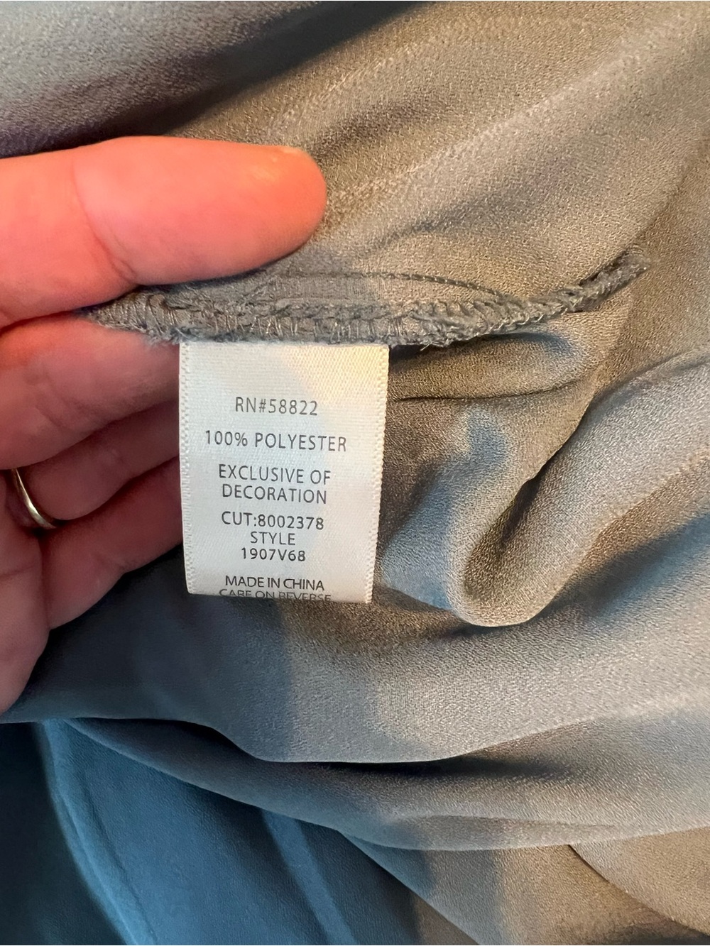 Max Studio Sage Blue Tiered Maxi Dress with Lace Accents - Picture 11 of 11